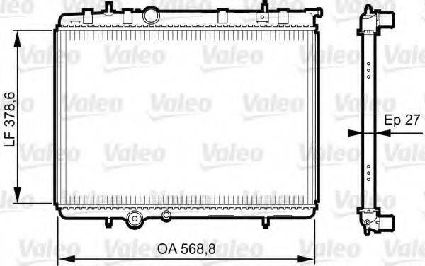 VALEO 735598 Радіатор, охолодження двигуна