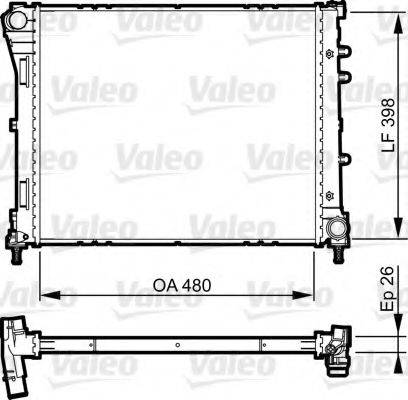 VALEO 735273 Радіатор, охолодження двигуна