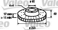 VALEO 186805 гальмівний диск