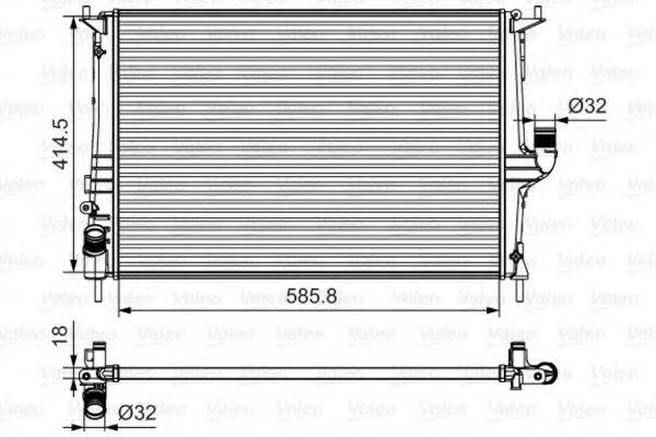 VALEO 700801 Радіатор, охолодження двигуна