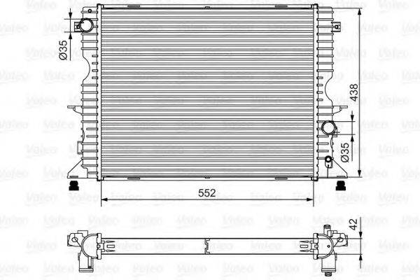 VALEO 701545 Радіатор, охолодження двигуна