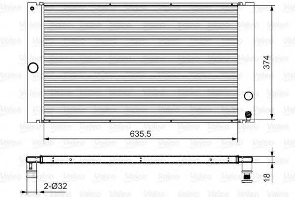 VALEO 701548 Радіатор, охолодження двигуна