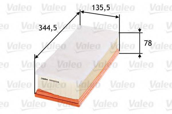 VALEO 585028 Повітряний фільтр