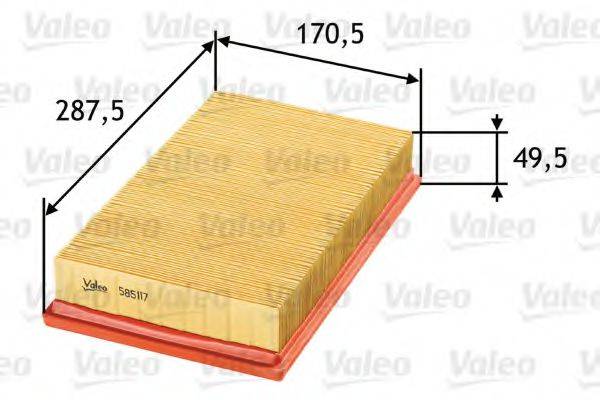 VALEO 585117 Повітряний фільтр