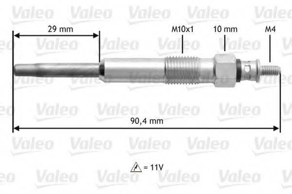 VALEO 345102 Свічка розжарювання