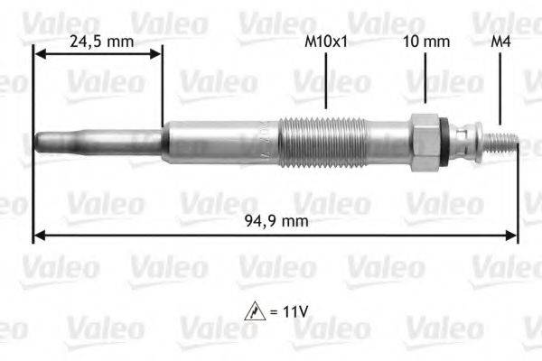 VALEO 345110 Свічка розжарювання