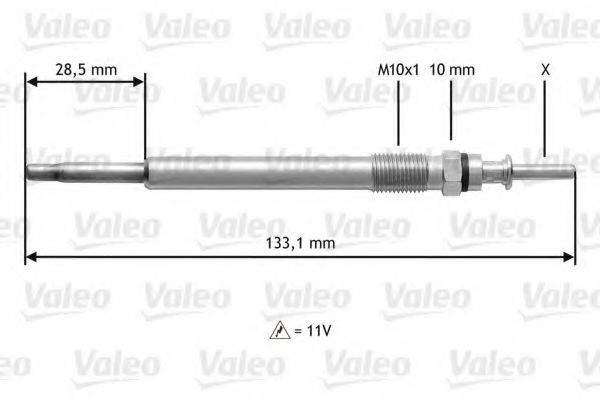 VALEO 345113 Свічка розжарювання