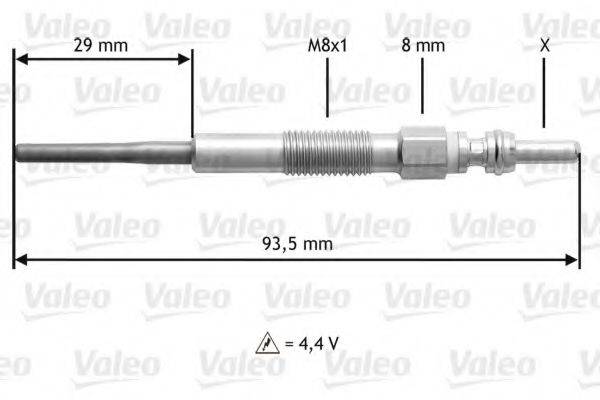 VALEO 345206 Свічка розжарювання