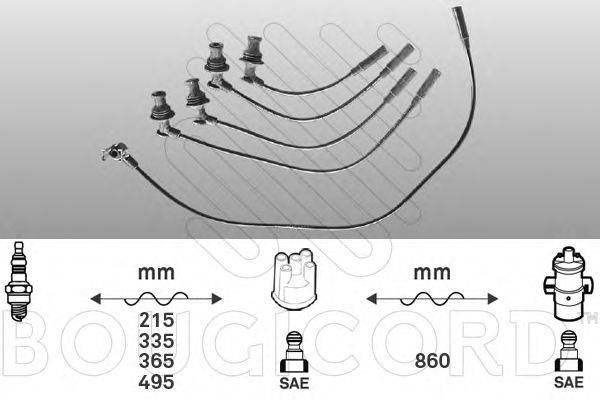 BOUGICORD 1420 Комплект дротів запалювання