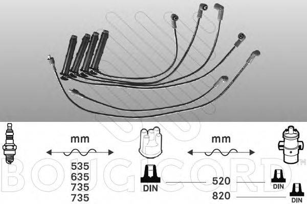BOUGICORD 7214 Комплект дротів запалювання