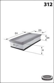 MECAFILTER ELP3901 Повітряний фільтр