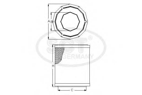 SCT GERMANY SB690 Повітряний фільтр