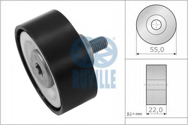 RUVILLE 57600 Паразитний / провідний ролик, полікліновий ремінь