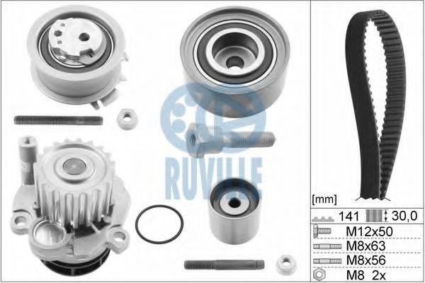 RUVILLE 55766711 Водяний насос + комплект зубчастого ременя