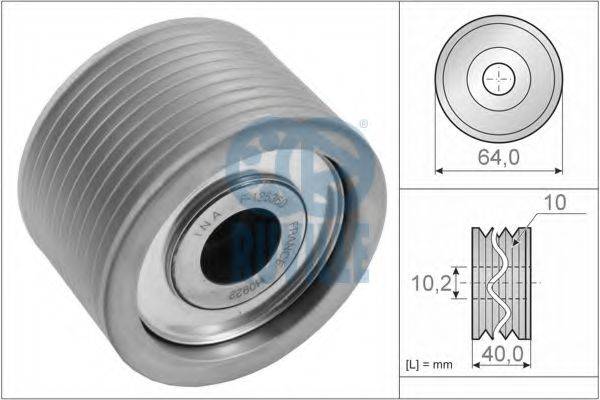 RUVILLE 58938 Паразитний / провідний ролик, полікліновий ремінь