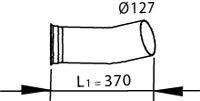DINEX 82144 Труба вихлопного газу
