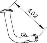 DINEX 66117 Труба вихлопного газу