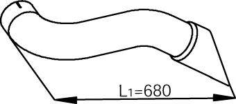 DINEX 54205 Труба вихлопного газу