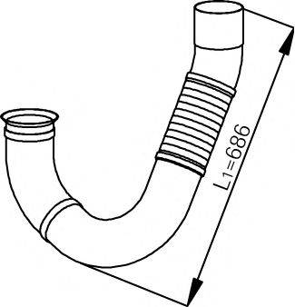 DINEX 53142 Труба вихлопного газу