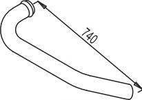 DINEX 80725 Труба вихлопного газу