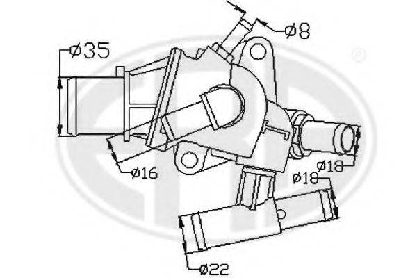 ERA 350106 Термостат, охолоджуюча рідина