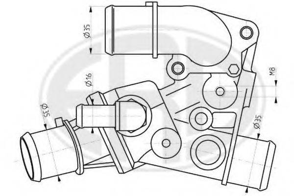 ERA 350162 Термостат, охолоджуюча рідина