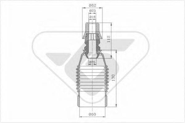 HUTCHINSON KP021 Пилозахисний комплект, амортизатор