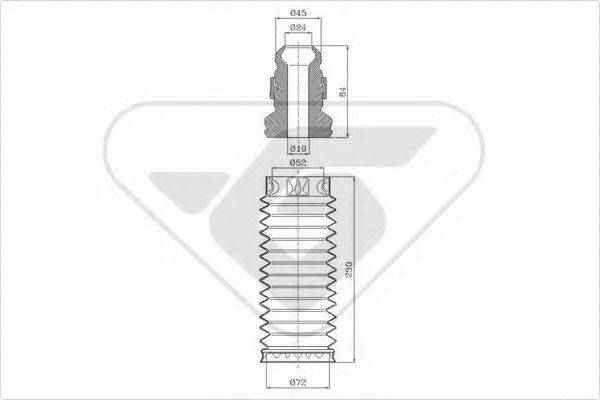 HUTCHINSON KP028 Пилозахисний комплект, амортизатор