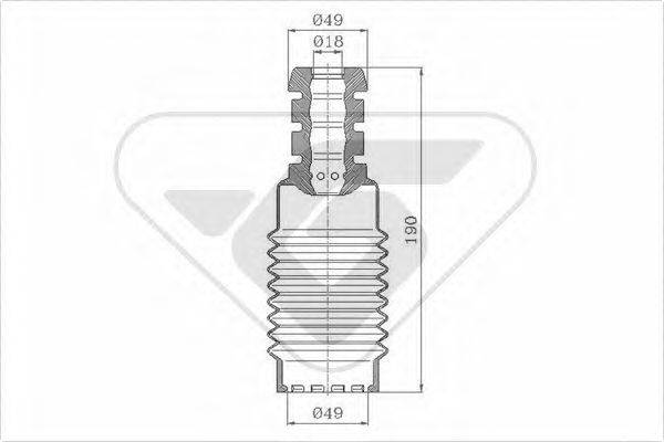 HUTCHINSON KP031 Пилозахисний комплект, амортизатор