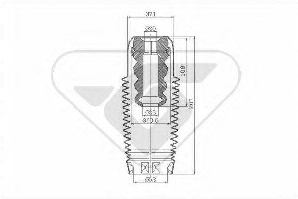 HUTCHINSON KP110 Пилозахисний комплект, амортизатор