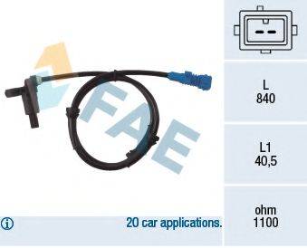 FAE 78022 Датчик, частота обертання колеса