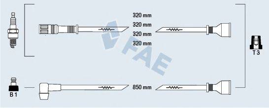 FAE 83220 Комплект дротів запалювання