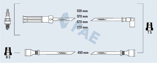 FAE 83450 Комплект дротів запалювання