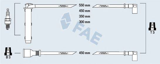 FAE 85765 Комплект дротів запалювання