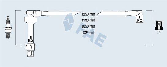 FAE 85940 Комплект дротів запалювання