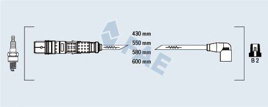 FAE 85871 Комплект дротів запалювання