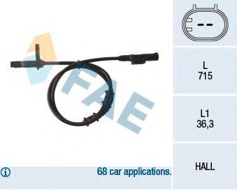 FAE 78107 Датчик, частота обертання колеса