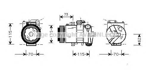 AVA QUALITY COOLING AIK014 Компресор, кондиціонер