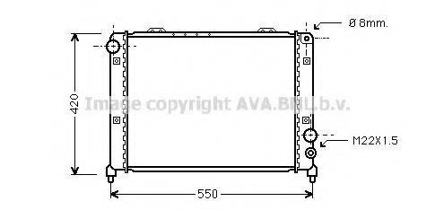 AVA QUALITY COOLING AL2035 Радіатор, охолодження двигуна