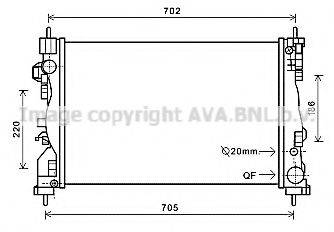 AVA QUALITY COOLING AL2121 Радіатор, охолодження двигуна