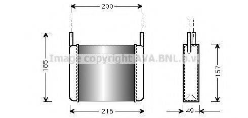 AVA QUALITY COOLING AL6033 Теплообмінник, опалення салону