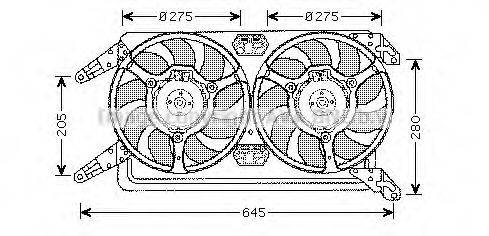 AVA QUALITY COOLING AL7512 Вентилятор, охолодження двигуна