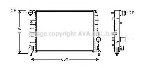 AVA QUALITY COOLING ALA2084 Радіатор, охолодження двигуна