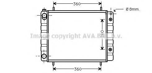 AVA QUALITY COOLING AU2082 Радіатор, охолодження двигуна