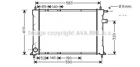 AVA QUALITY COOLING AU2111 Радіатор, охолодження двигуна