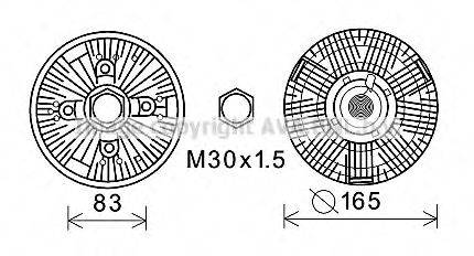 AVA QUALITY COOLING AUC206 Зчеплення, вентилятор радіатора