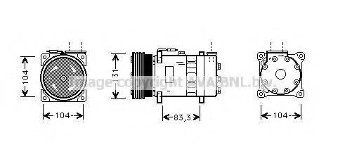 AVA QUALITY COOLING AUK003 Компресор, кондиціонер