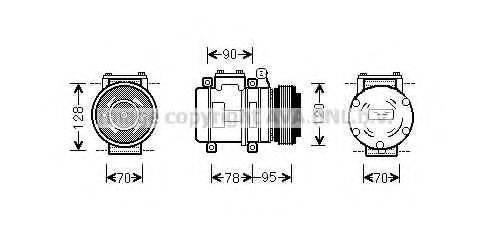 AVA QUALITY COOLING AUK028 Компресор, кондиціонер