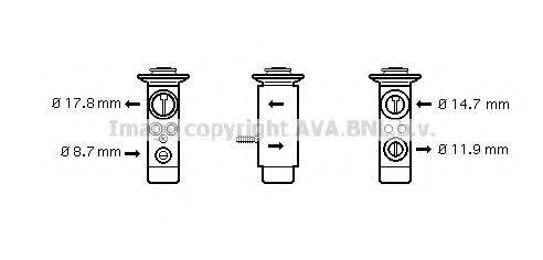 AVA QUALITY COOLING BW1349 Розширювальний клапан, кондиціонер