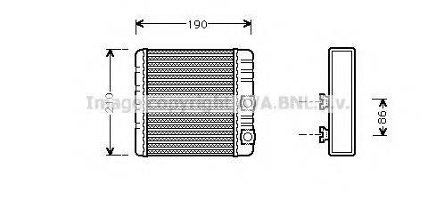 AVA QUALITY COOLING BW6211 Теплообмінник, опалення салону